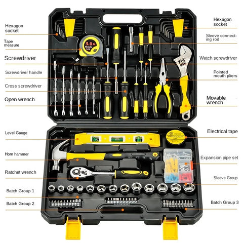 108 in 1 multi-purpose household repair tools kit