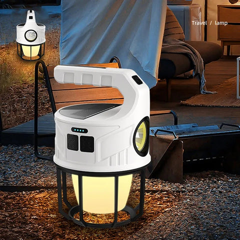 Solar LED Lamp Search Light with Torch
