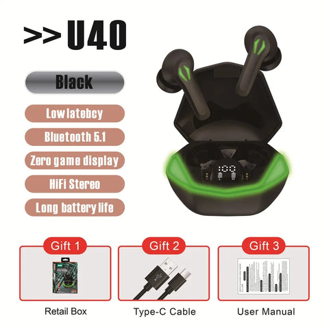 JS18 Bluetooth Earphone Earbuds Low Latency Gaming