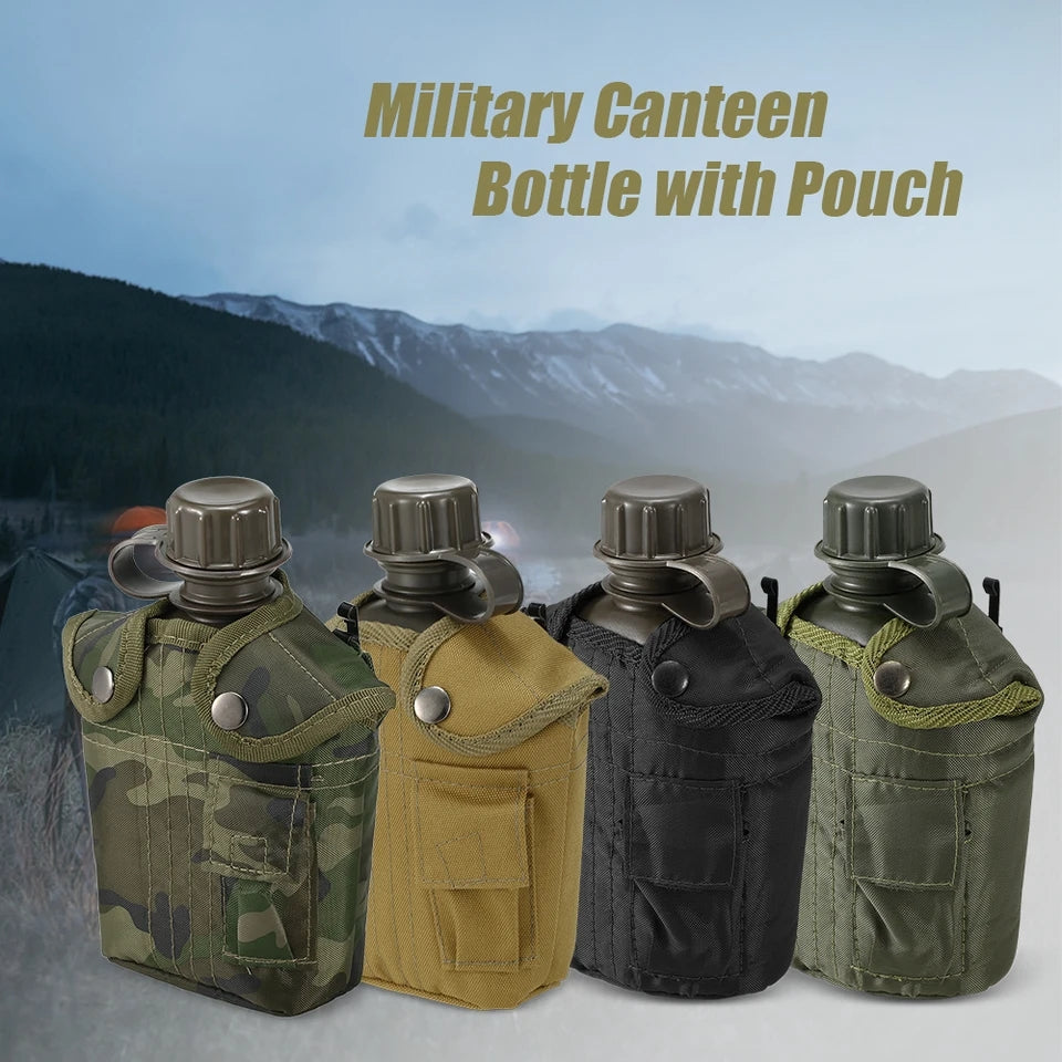 1L Outdoor Military Survival Water Bottle Kettle