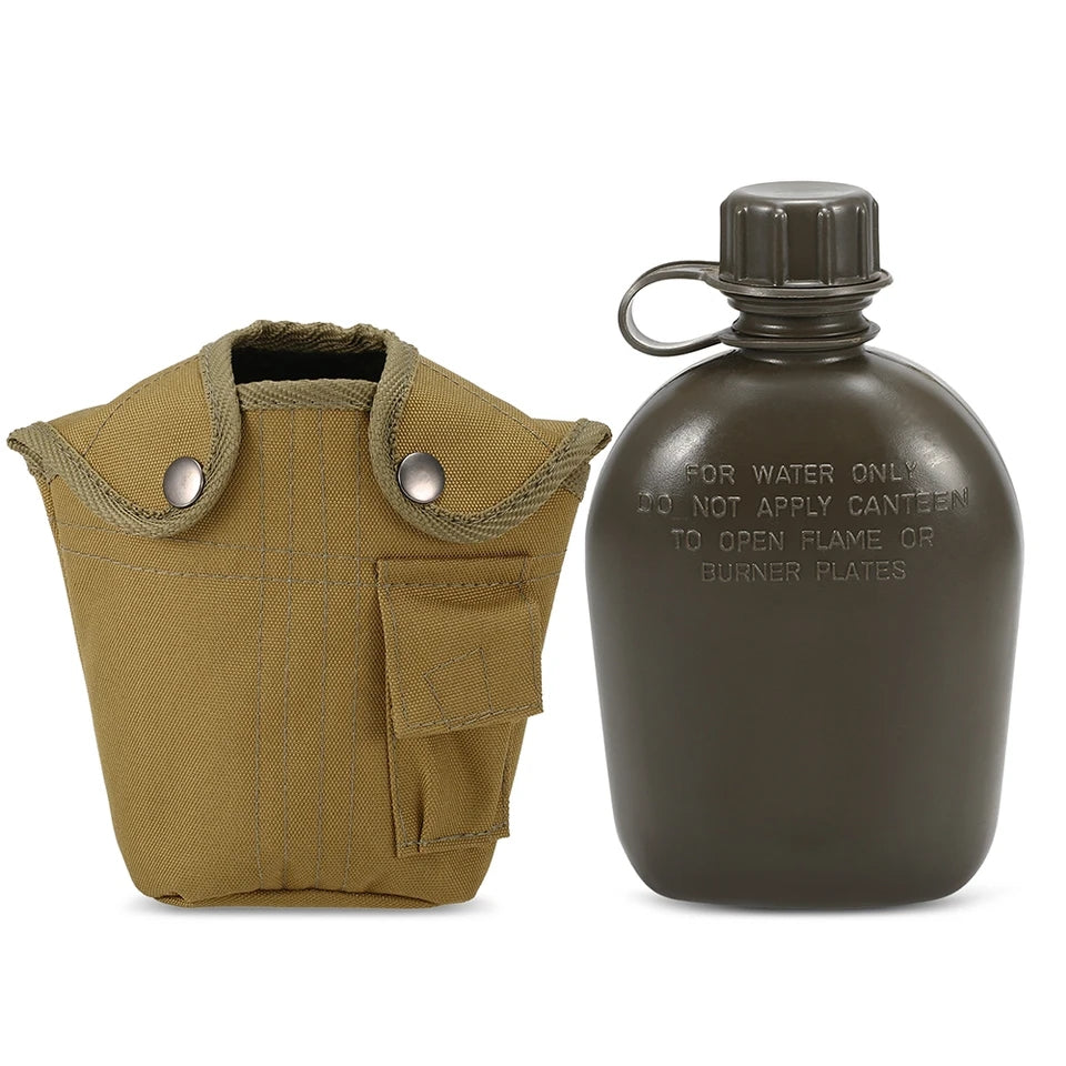 1L Outdoor Military Survival Water Bottle Kettle