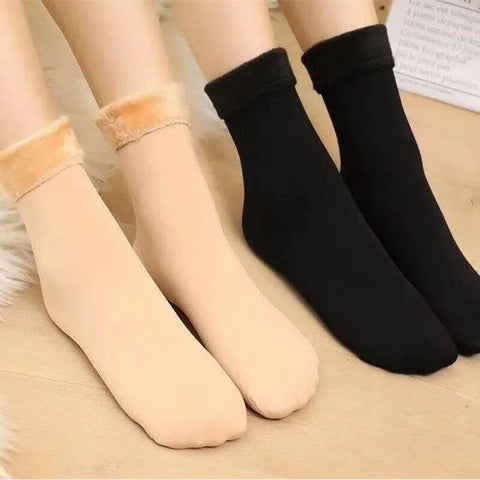 5 Pairs Women Cashmere Socks Thicken Thermal Wool - Fleece Wool Cashmere Socks