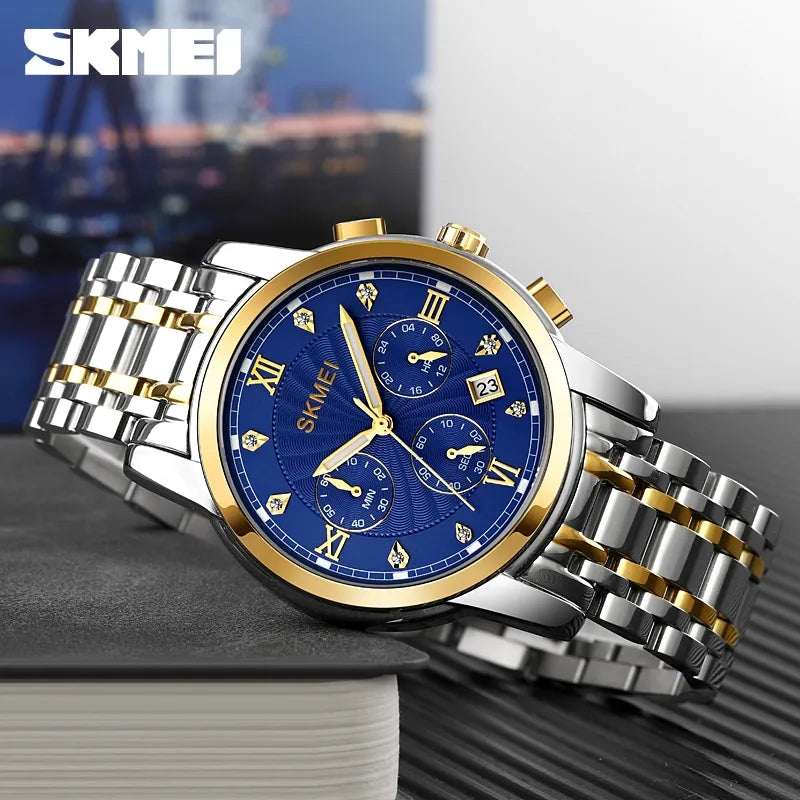 SKMEI 1904 Luxury Steel Wristwatch