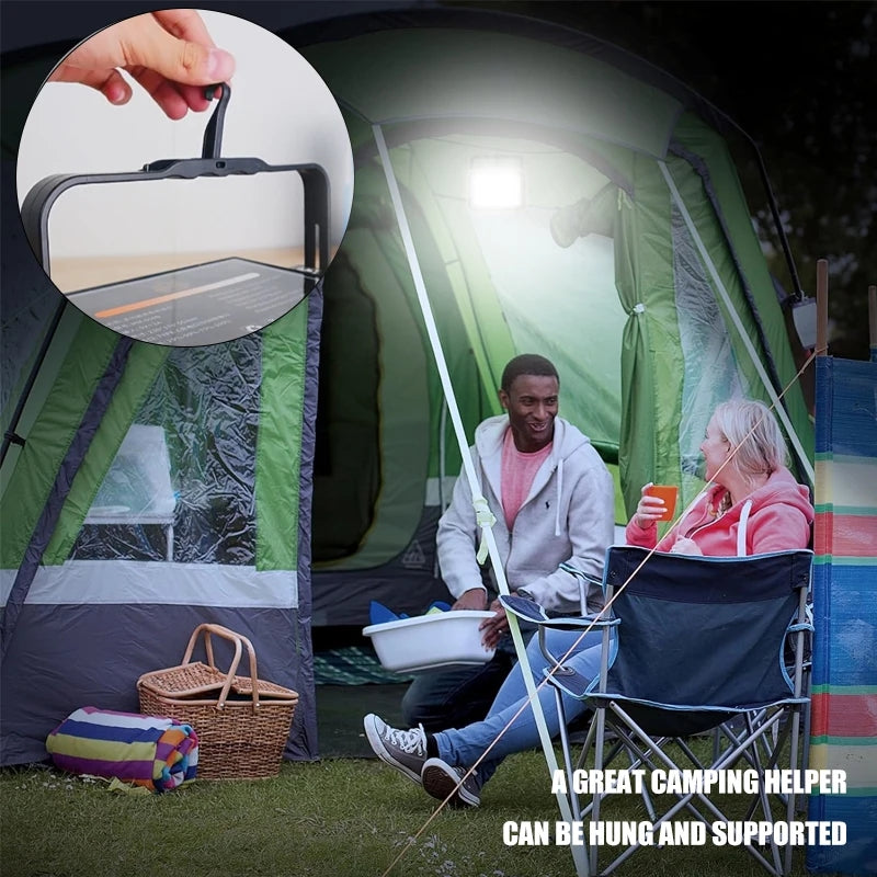 Camping Lamp B-36 20000LM USB Rechargeable LED Solar Flood Light 10000mAH with Magnet Strong Light Portable