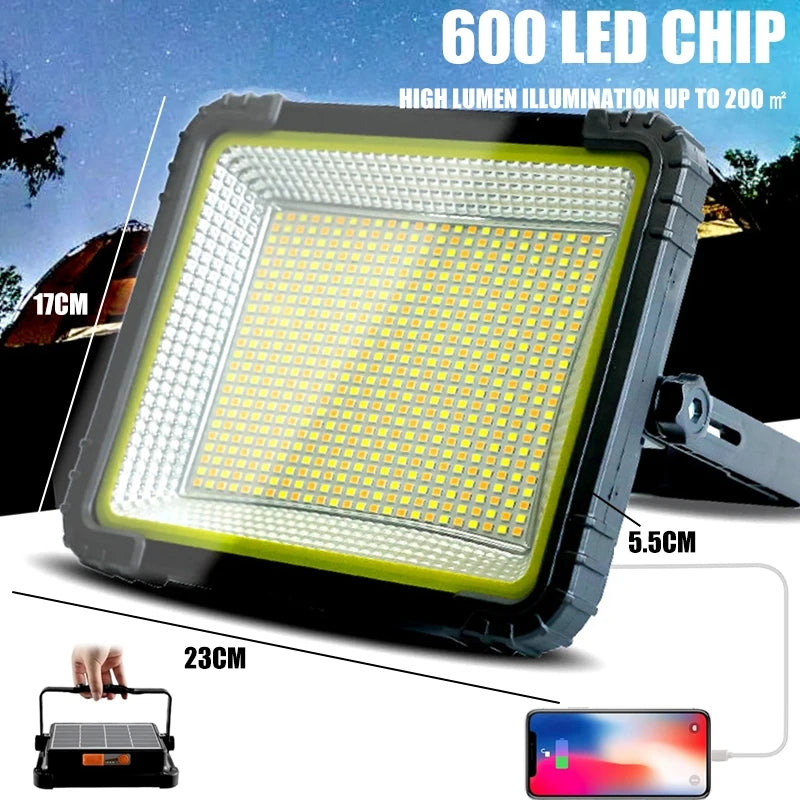 Camping Lamp B-36 20000LM USB Rechargeable LED Solar Flood Light 10000mAH with Magnet Strong Light Portable