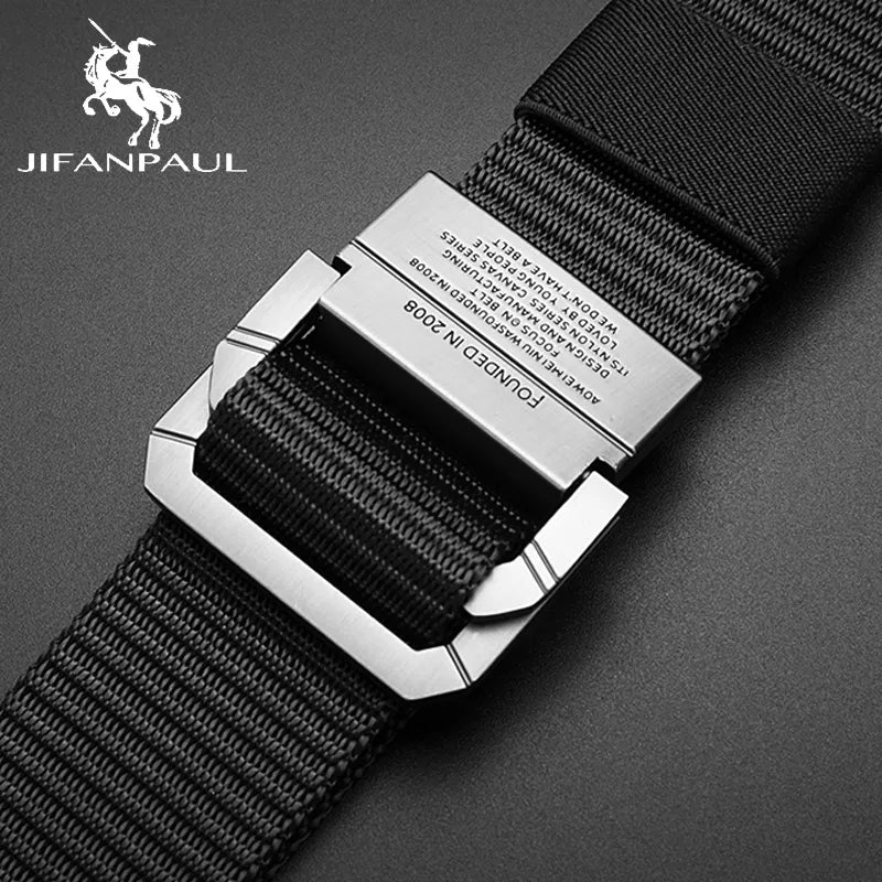 D Shape Tactical Buckle Canvas Belt