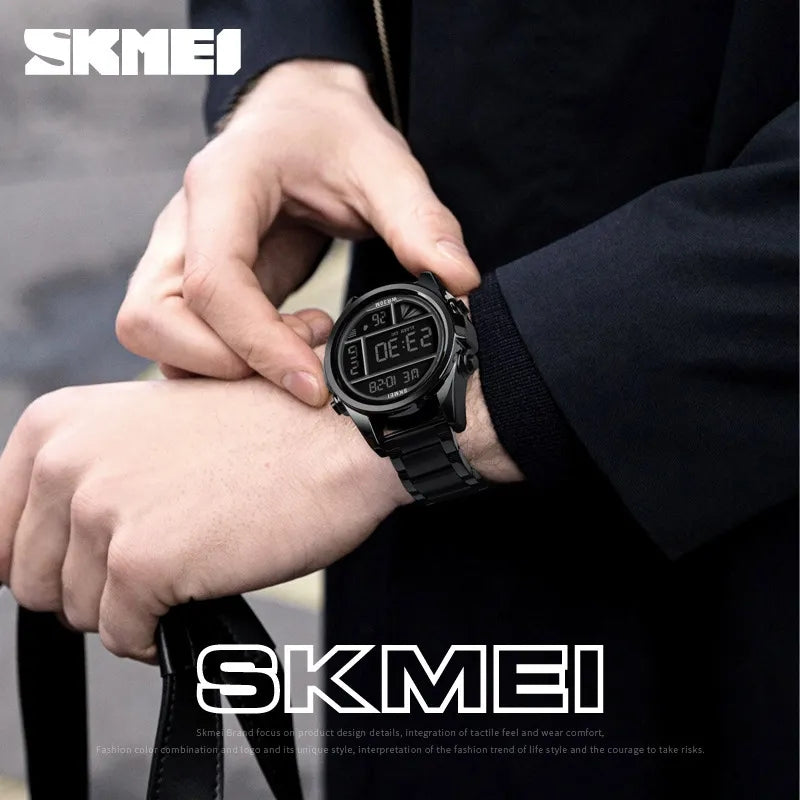Skmei Multi-Functional Sports Steel Belt Electronic Watch