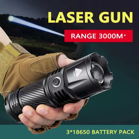 P90 Laser torch 8000 high lumens Power display Multifunction flashlights torch