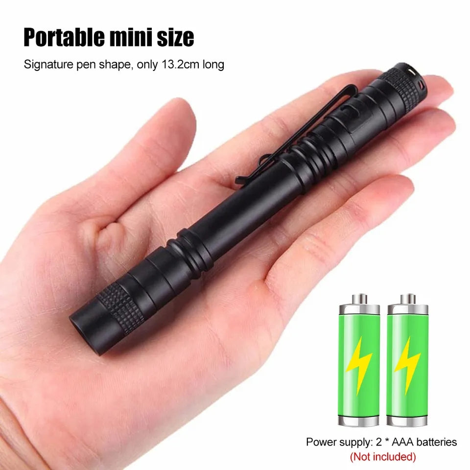 Pen Light Stiff Lamp - LED Pocket Pen Light Flashlight