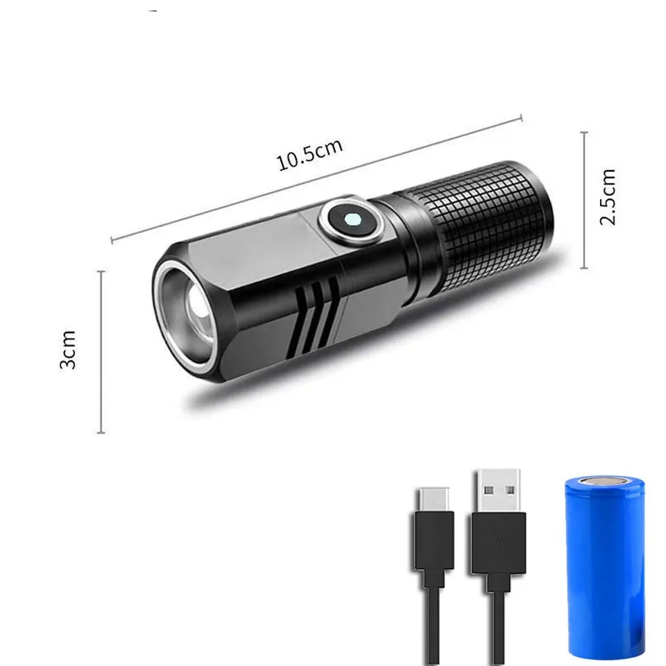 Powerfull Rechargeable Mini Pocket Smart Torch Imported – importedgear.pk