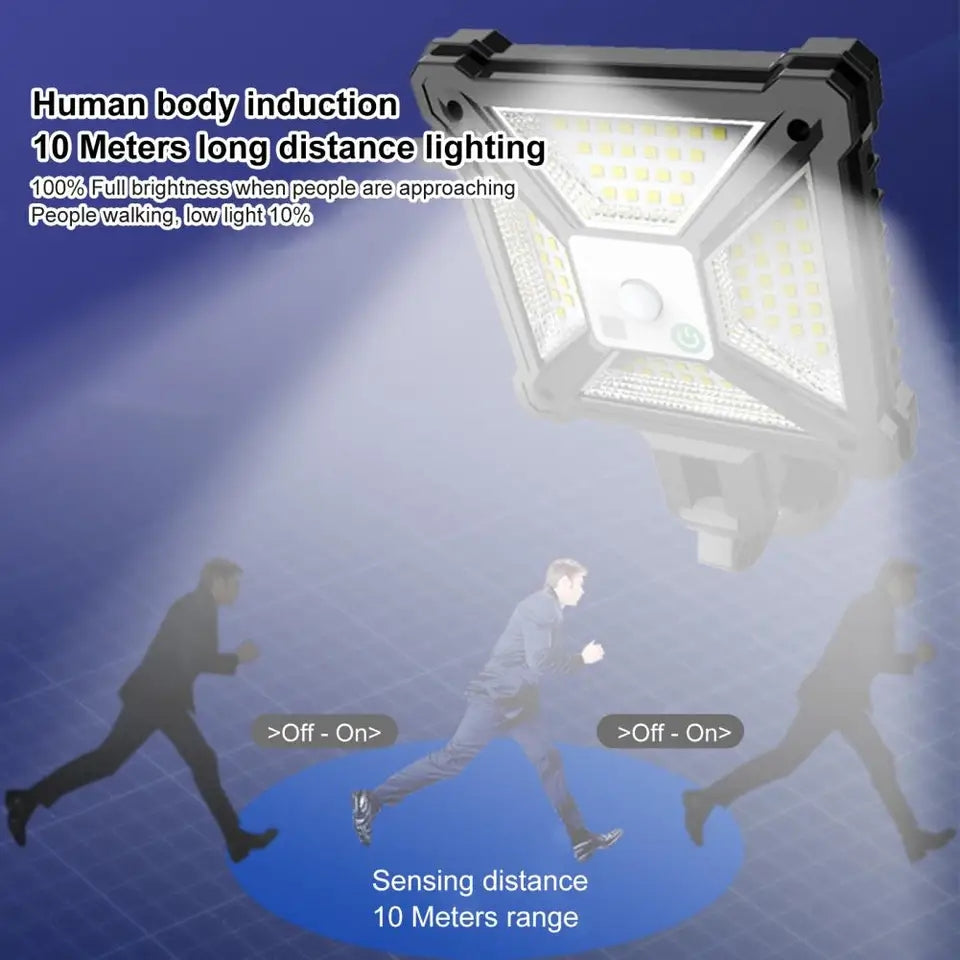 76 LED Solar Motion Sensor Light IP44 Waterproof