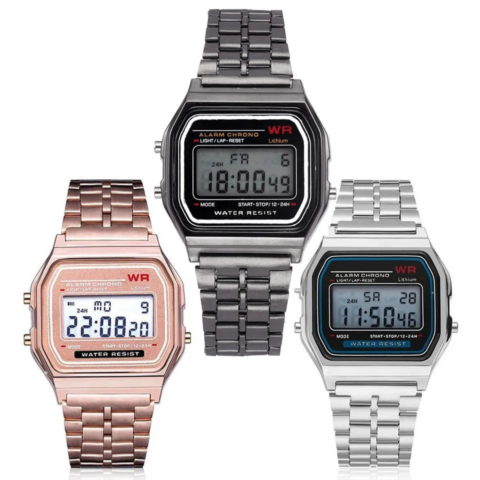 Casi Stainless Steel Sports Digital Watch