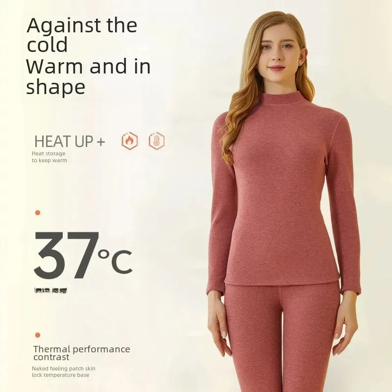 Men's Women Ultra Soft winter inner wear Thermal underwear Long johns with double layer Fleece Line