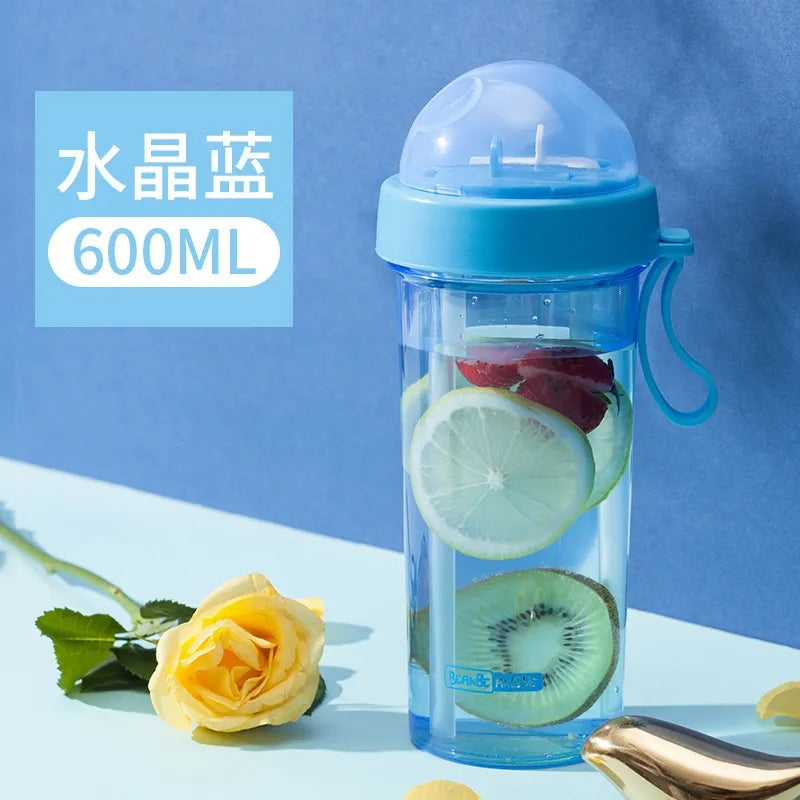 Multifunctional DIY Double Drinking Mouth Cup Double Straw Cup