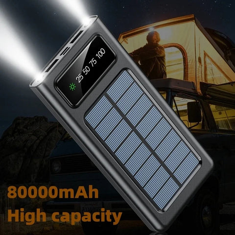 4 in 1 Solar Power Bank 10/20/50000mah Ultra-large Capacity