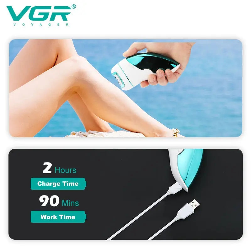 VGR 3 in 1 Women Epilator Electric Shaver Leg Body Hair Removal Machine