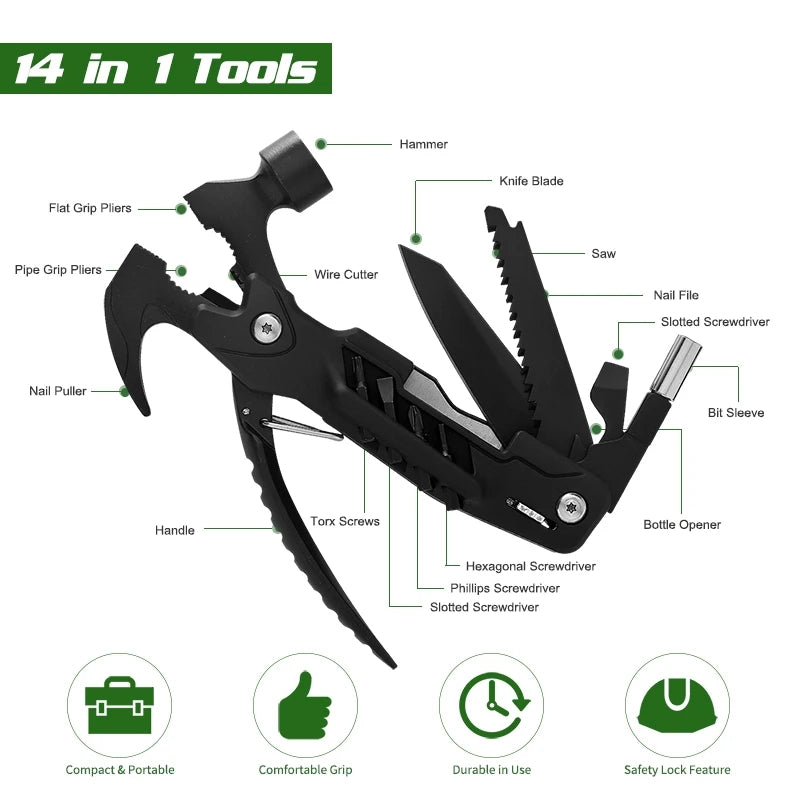 12 in 1  Multitool Hammer |Tools Claw Hammer