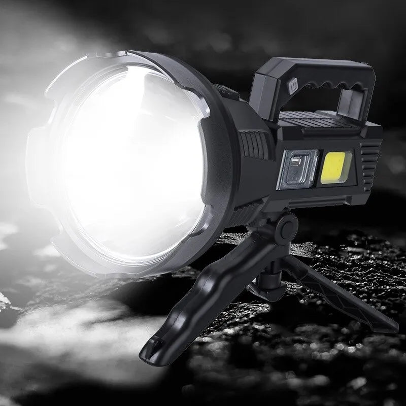 Portable Powerful LED Flashlight Mountable Bracket Handheld Searchlight