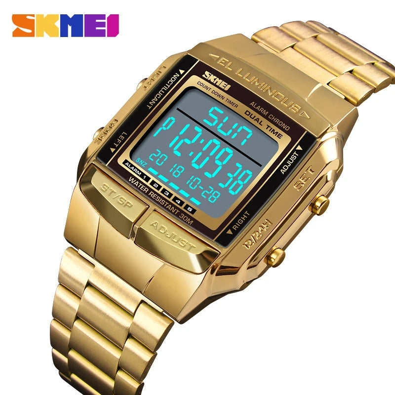 Skmei 1381 Digital Watch Waterproof Alarm Clock Countdown Option