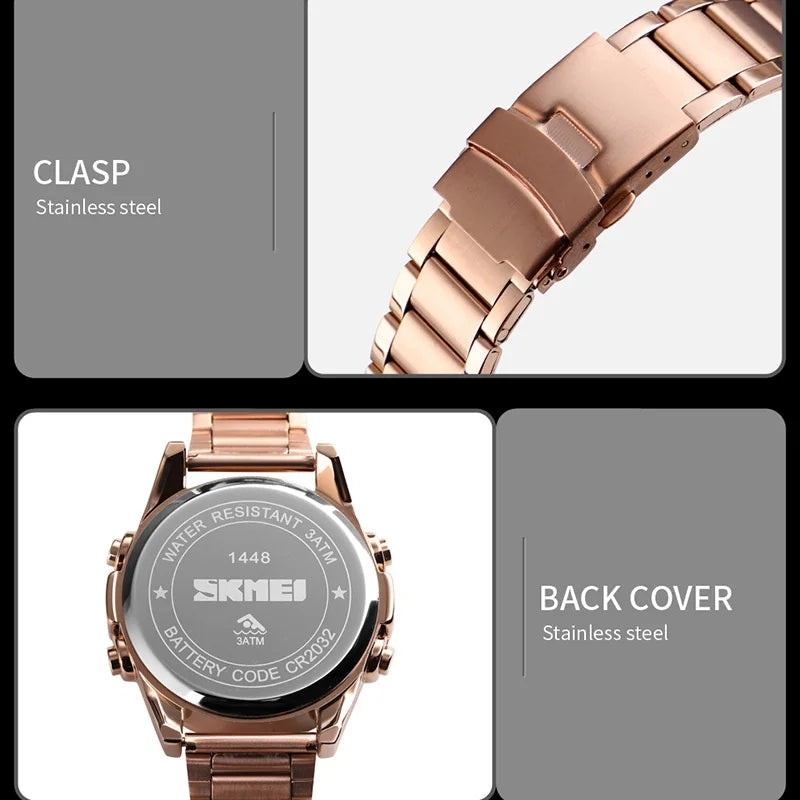 Power Brand Gold Quartz Watch water proof