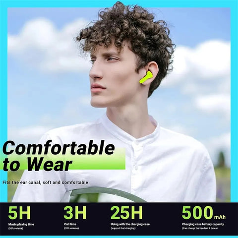 Air31 Wireless Earbuds Bluetooth 5.3,Transparent with Deep Bass