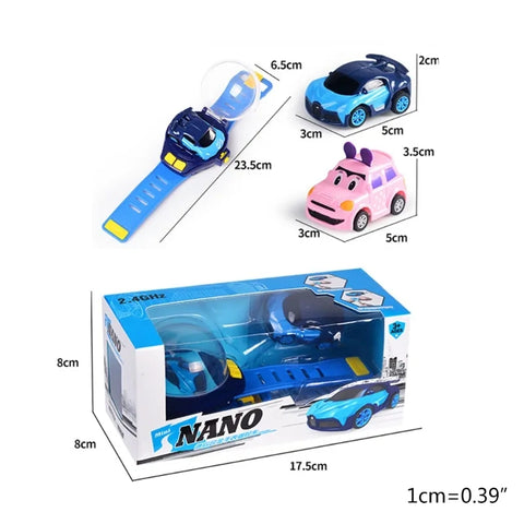 Portable Kids Mini Watch Remote Control Car Toy USB Charging - Birthday Gift