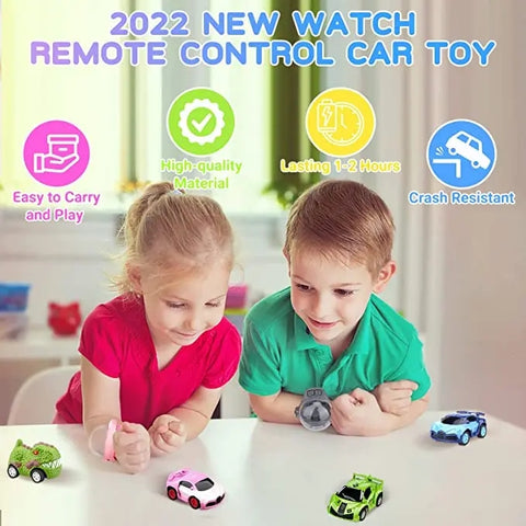 Portable Kids Mini Watch Remote Control Car Toy USB Charging - Birthday Gift