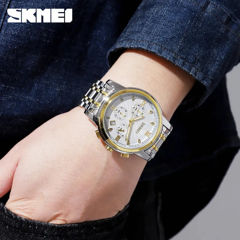 SKMEI 1904 Luxury Steel Wristwatch