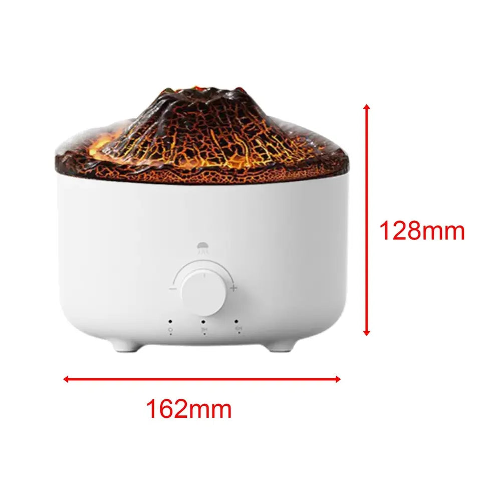 560ML Volcanic Flame Essential Oils Humidifier Jellyfish Cute Smoke Ring Flame