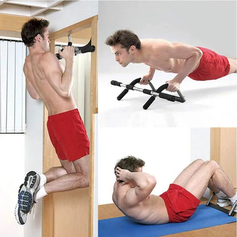 Multi-Functional Iron Gym Total Upper Body Workout Bar Portable Indoor Fitness Pull Up Bar Workout