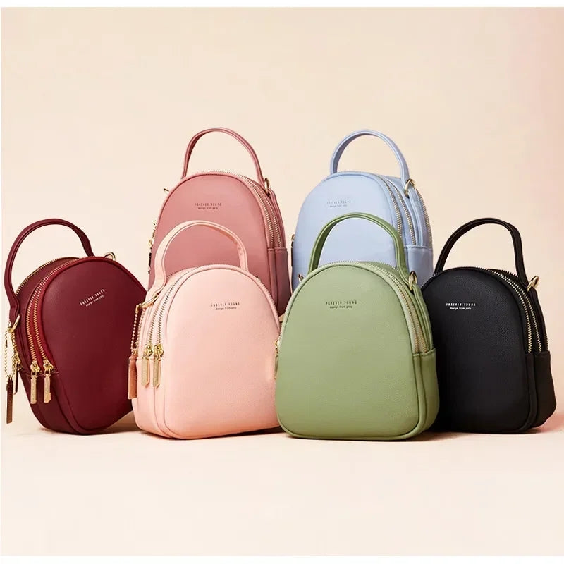 Women Fashion 3 Layer Handbag & Backpack