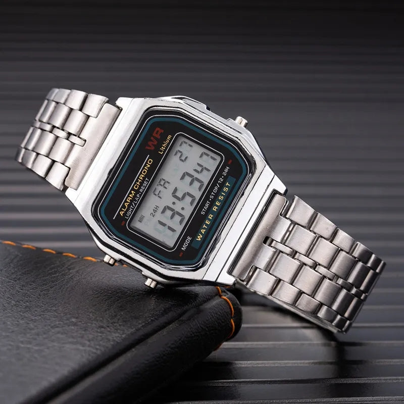 Casi Stainless Steel Sports Digital Watch