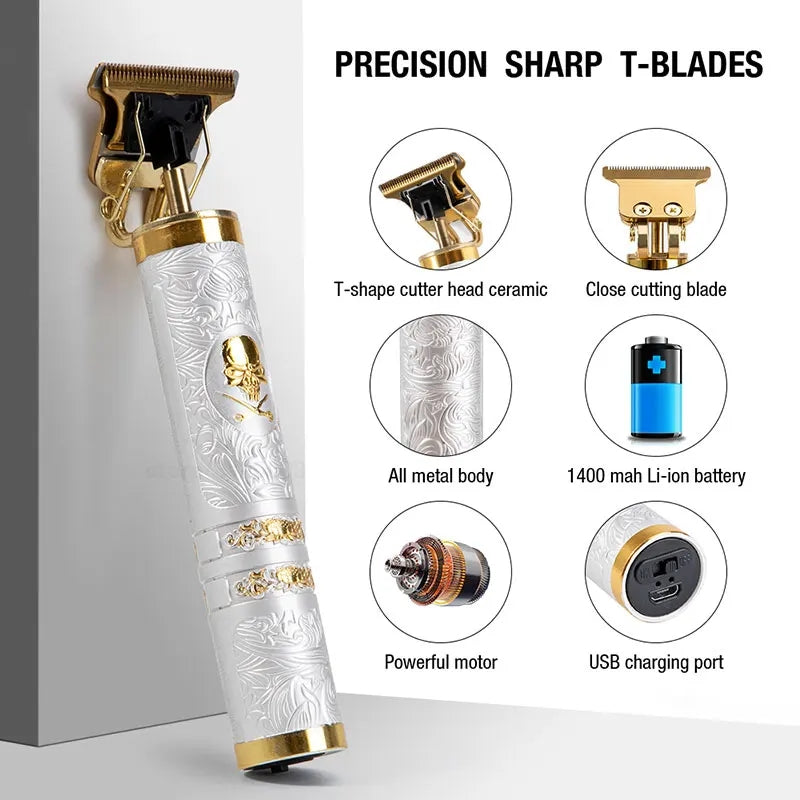 Digital Hair Clipper Machine for Shaving, Beard and Mustache Electric Premium - T9 Dragon Clipper