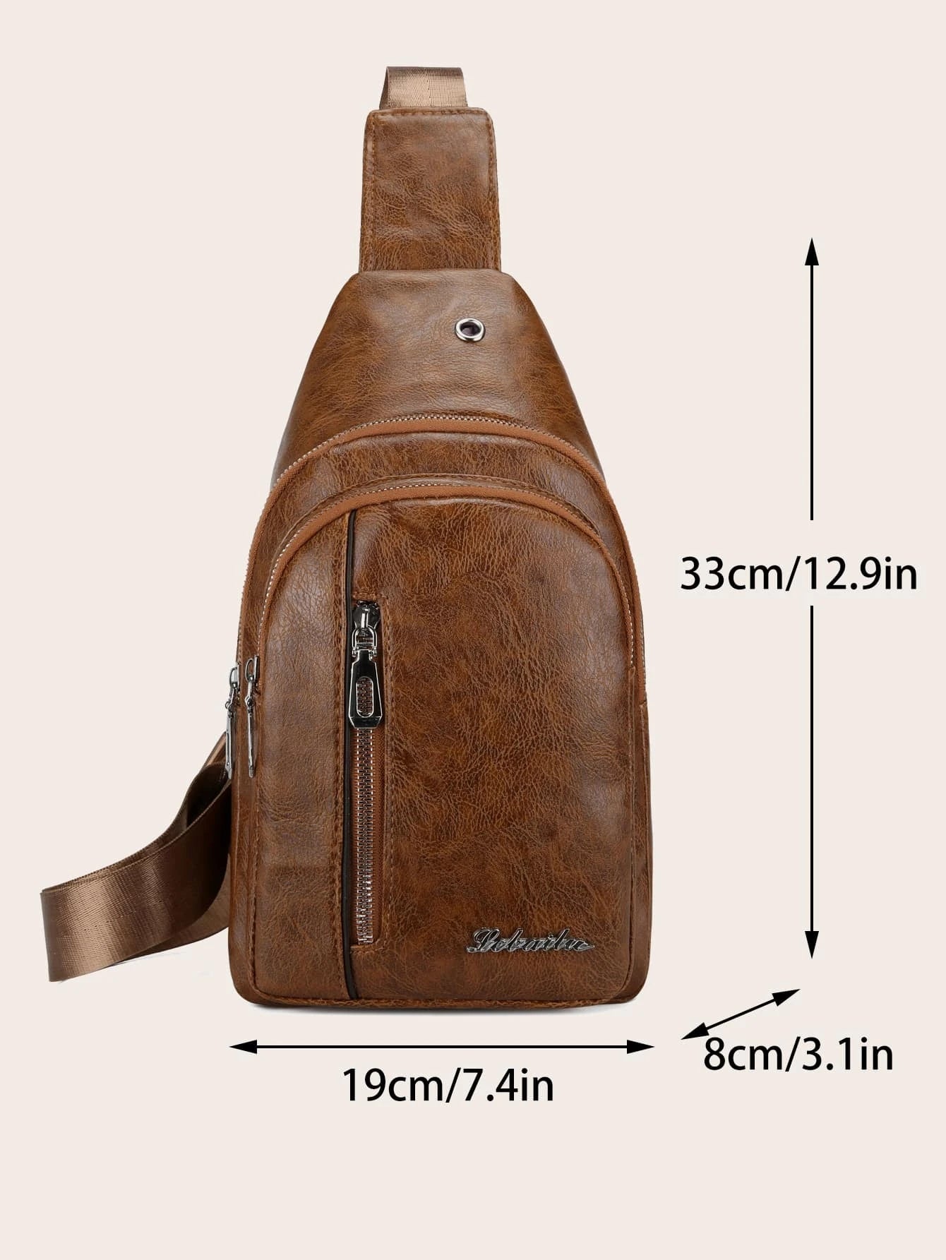 Crossbody Bag Vintage Chest Bag Branded Fashion Casual Men Crossbody Leather Casual Backpack