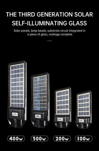 Double side Solar Lights 200 W Outdoor Lights 6500K 80000LM Solar Street Light