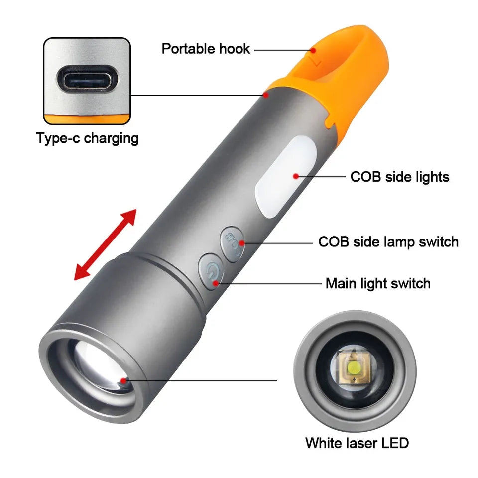 Lot import LED Multi Function Flash light Torch