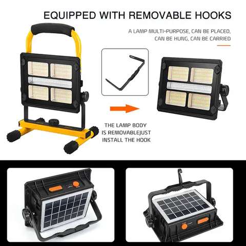 Powerfull Rechargeable Solar Floodlight Waterproof Spotlight