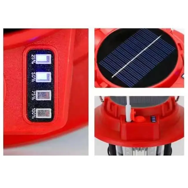 Multifunctional Solar LED Portable Camping Light 200LM Rechargeable