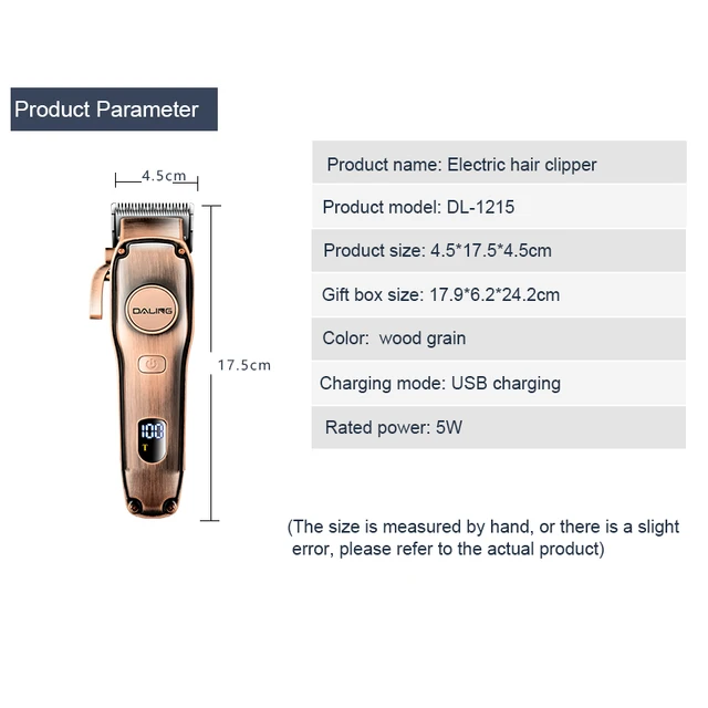 Daling DL-1215 Rechargeable Hair Trimmer