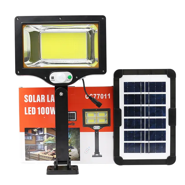 Solar 100 watt Light with 2000mah lithium battery