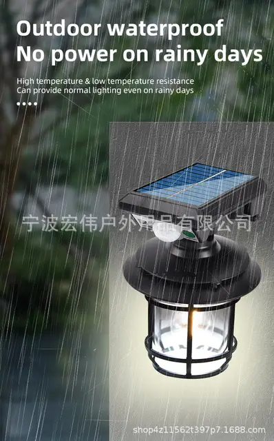 50w Outdoor Led Solar Light Wall Lamp With Remote Control Motion Sensor For Yard Patio Garden