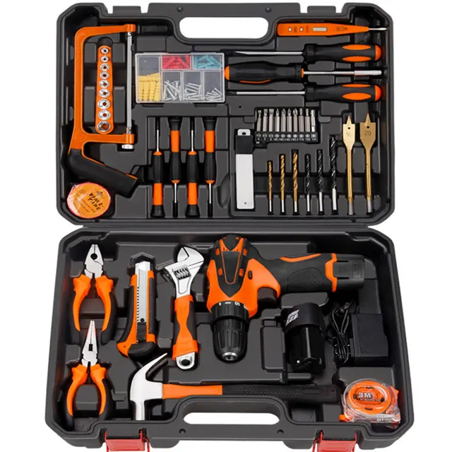 Lot imported 52 Pcs Tool Set With Rechargeable Drill