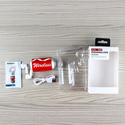 TWS Earbuds, Creative cola Cans Shaped Stereo SmaartTouch Control Wireless earphone