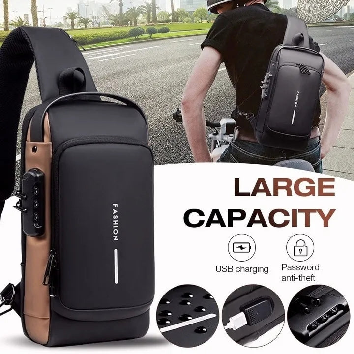 Anti-theft Crossbody Shoulder Backpack | Crossbody Back Pack Waterproof 100%