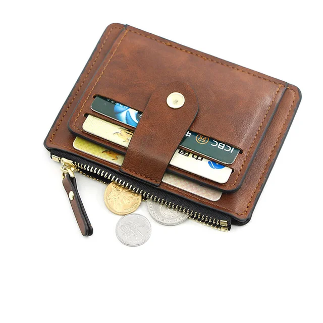 Mini Slim Card Holder For Cards Coins And Cash