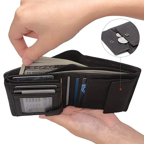 Cow Leather Short pocket Wallet for Men women