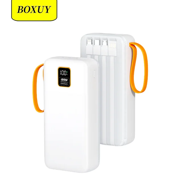 20000mah 120w Power Bank with multiple cable