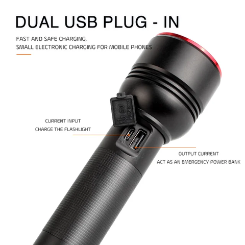 Coba High Power 1000M USB Rechargeable LED Torch Flashlights CB 2208