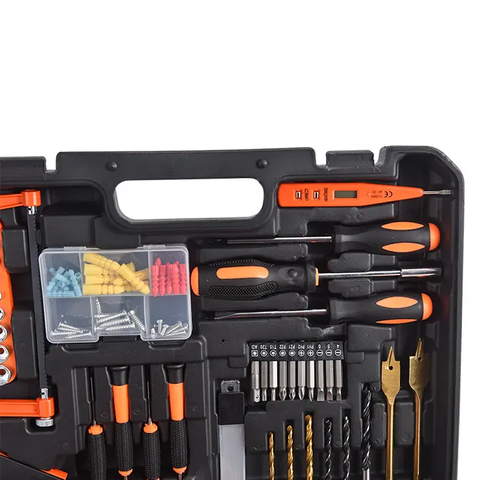 100 PC's Hardware Hand Tools Kit House Hold Screwdriver Plier Hammer Tool Box Set Case