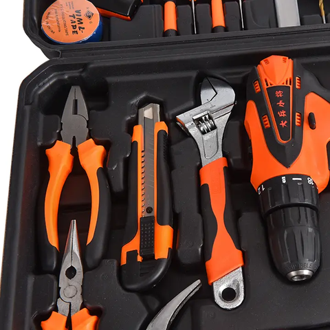 100 PC's Hardware Hand Tools Kit House Hold Screwdriver Plier Hammer Tool Box Set Case